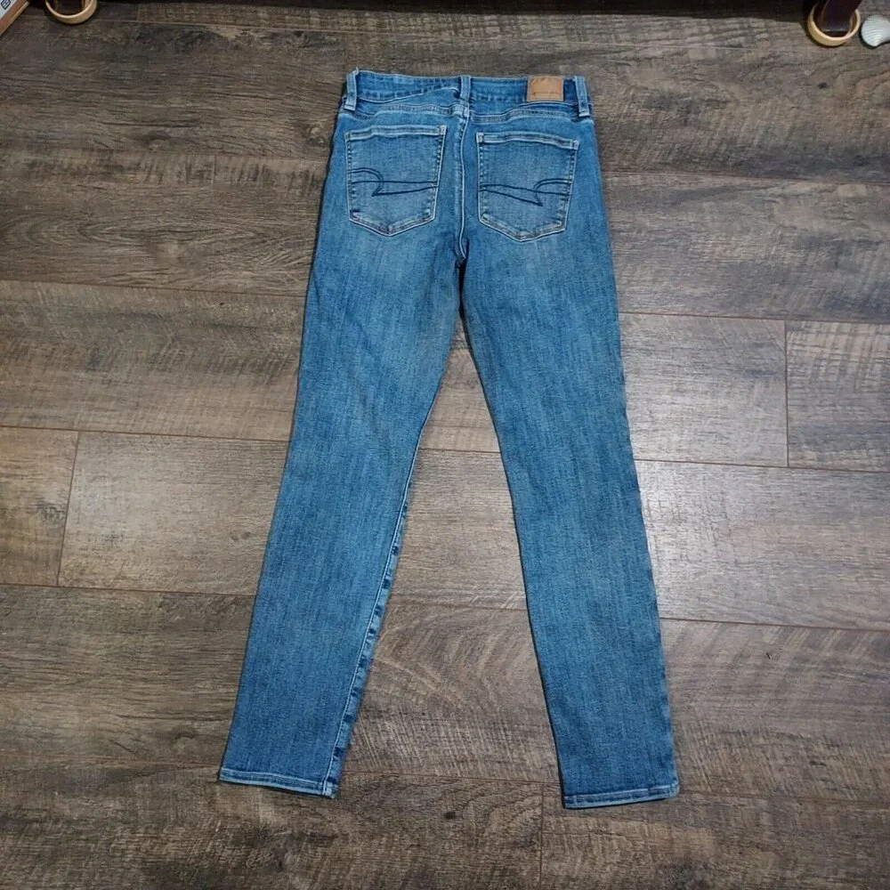 American Eagle Ne(x)t Level Stretch Women Jeans Back Pocket  Detail 4Regular - Picture 11 of 12